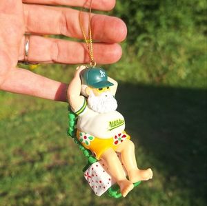 Vintage 1997 MLB Russ Athletics Santa Clause lawn chair ornament